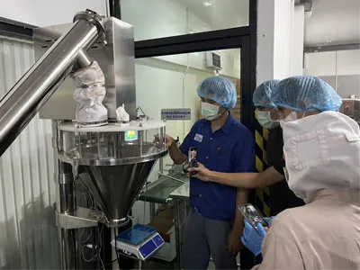 รูป ผลงานติดตั้งเครื่องชั่งตวงผง 